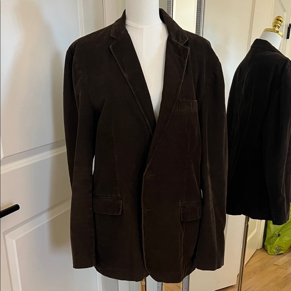 J. Crew Men's Dark Brown Corduroy Blazer Jacket
